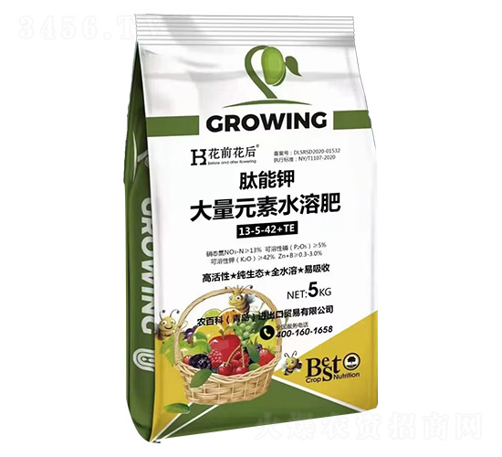 肽能鉀大量元素水溶肥13-5-42+TE-農(nóng)百科