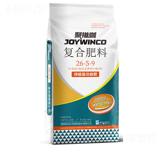 40kg聚維咖復合肥料26-5-9-頓貝肥業(yè)